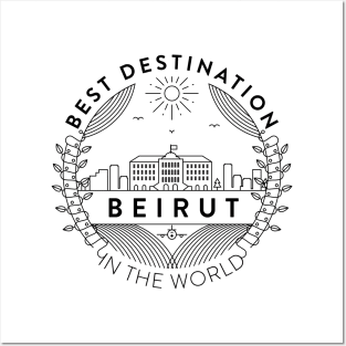 Beirut Minimal Badge Design Posters and Art